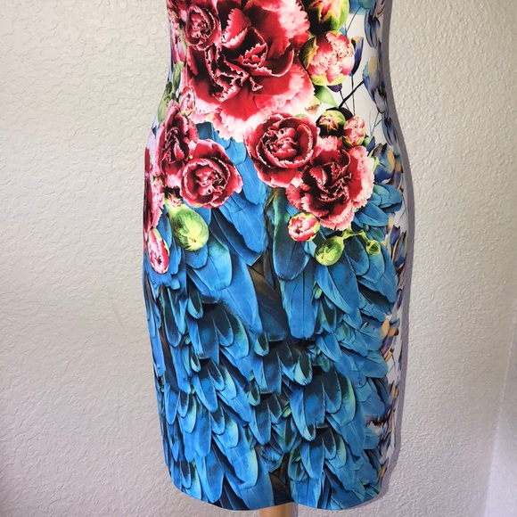 Clover Canyon Rio de Janeiro Floral Scuba Dress 🌹Size M - Picture 13 of 16